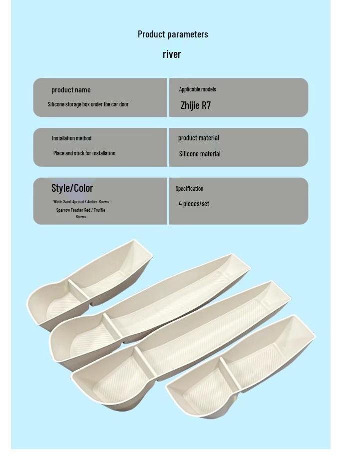 Zaikai R7 Car Door Lower Storage & Edge Protective Organizer Pad