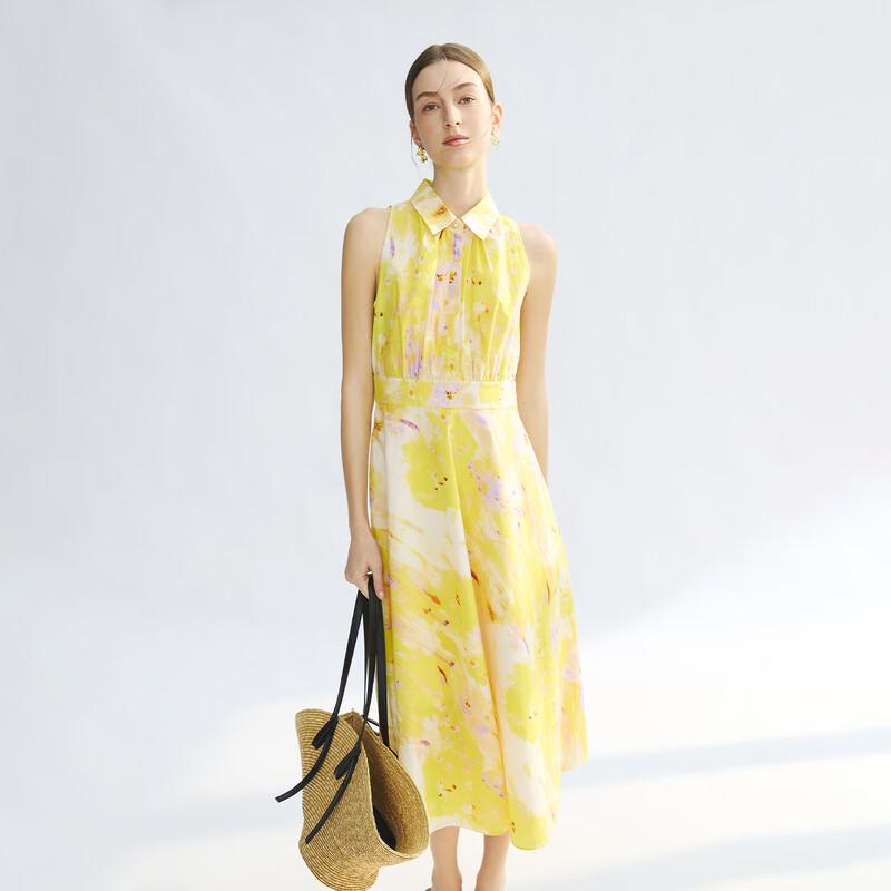 

Langzi Yang 25 Series Cotton A-line Sleeveless Shirt Dress 2XL