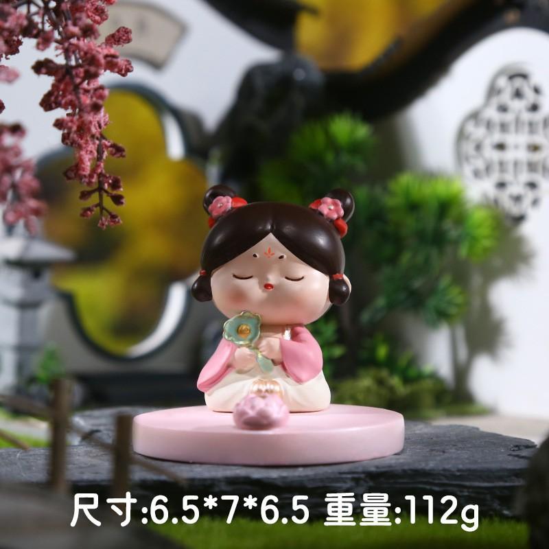 Guochao Ancient Style Tang Xiaohuan Picturesque Mobile Phone Holder Lazy Drama Chasing Artifact Desktop Small Ornament Holiday Gift