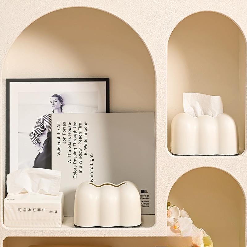 Cloud Design Tissue Boxes Storage Napkin Holder Paper Case Organizer Ornament Craft Desktop Tissue Holder Kitchen Storage