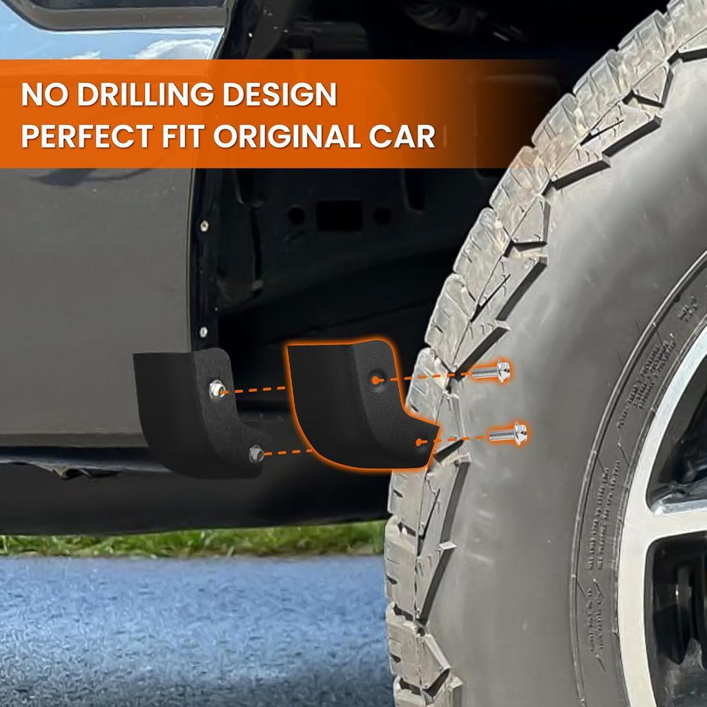 Mud Flap Delete Compatible With Ford F150 2WD/4WD -2026, Mud Guards Mudflaps Delete Compatible With Ford F150 Accessories -2026