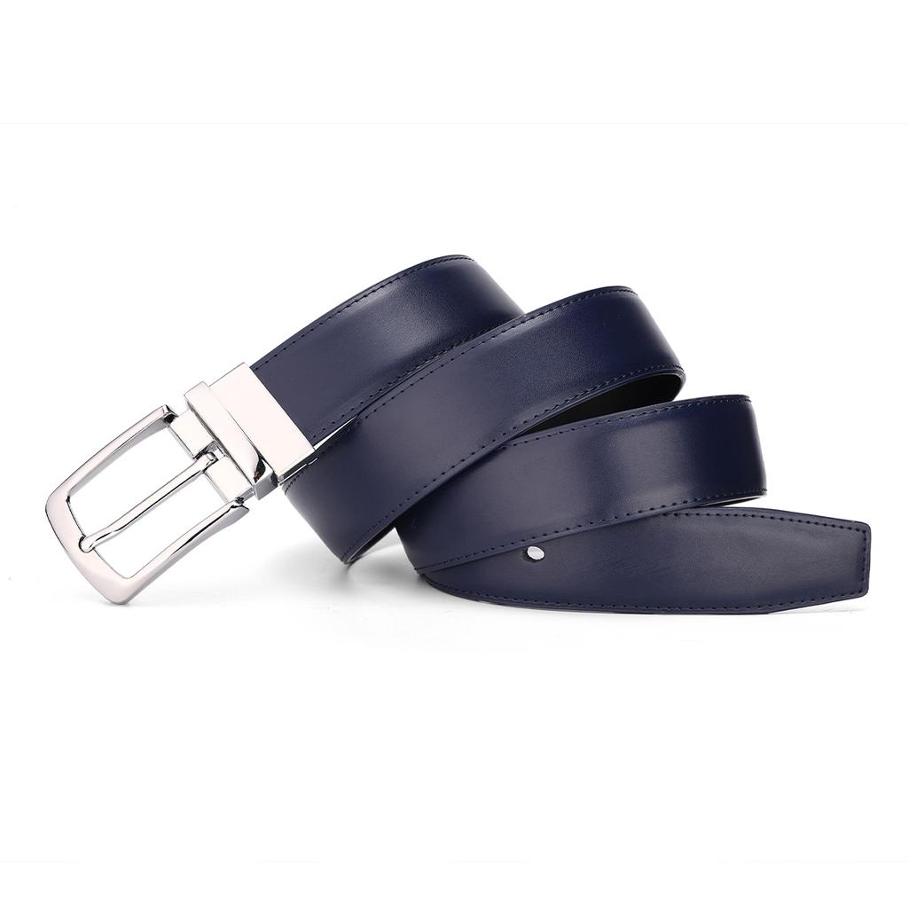 Double-Sided Use Men'S Belt Leather Pin Buckle Cowhide Belt High-End Business Versatile Casual Pants Belt Men
