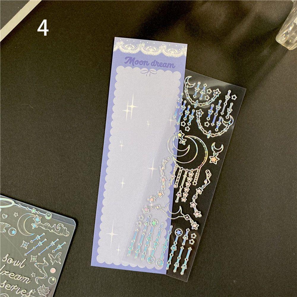 Hand Account Shiny Moon Love Dreamland Series Scrapbook Decorative Stickers PET Sticker Stickers