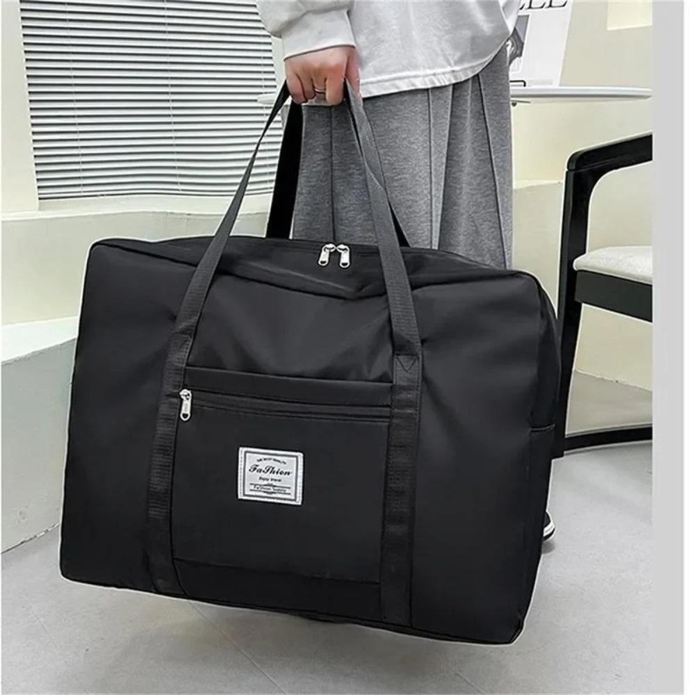 Large Capacity Travel Bag Folding Waterproof Luggage Tote Handbag Portable Versatile Gym Yoga Storage Shoulder Bag For Women Men
