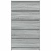 Vidaxl Komoda, Szary Dąb Sonoma, 60X36X103 Cm, Materiał Drewnopochodny