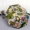 frog pattern, automatic folding umbrella, portable and foldable design, 8 ribs, a Christmas or birthday gift.