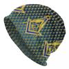 Custom Freemason Square And Compasses Bonnet Hats Knitting Hat For Men Women Winter Warm Skullies Beanies Caps