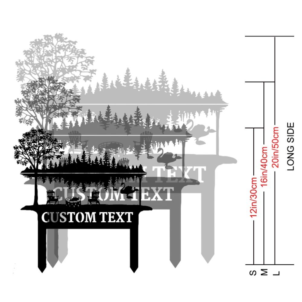 

Vintage Metal Garden Stake Sign Outdoor Camping Decor Lakeside Holiday Ornament TYDZ002842-30cm