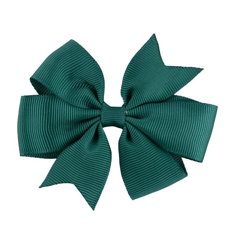 8x8cm 1PC Solid Color Grosgrain Ribbon Bows Clips Hairpin Girl's Hair Bowties Boutique Hair Clip Headwear Kids Hair Accessories
