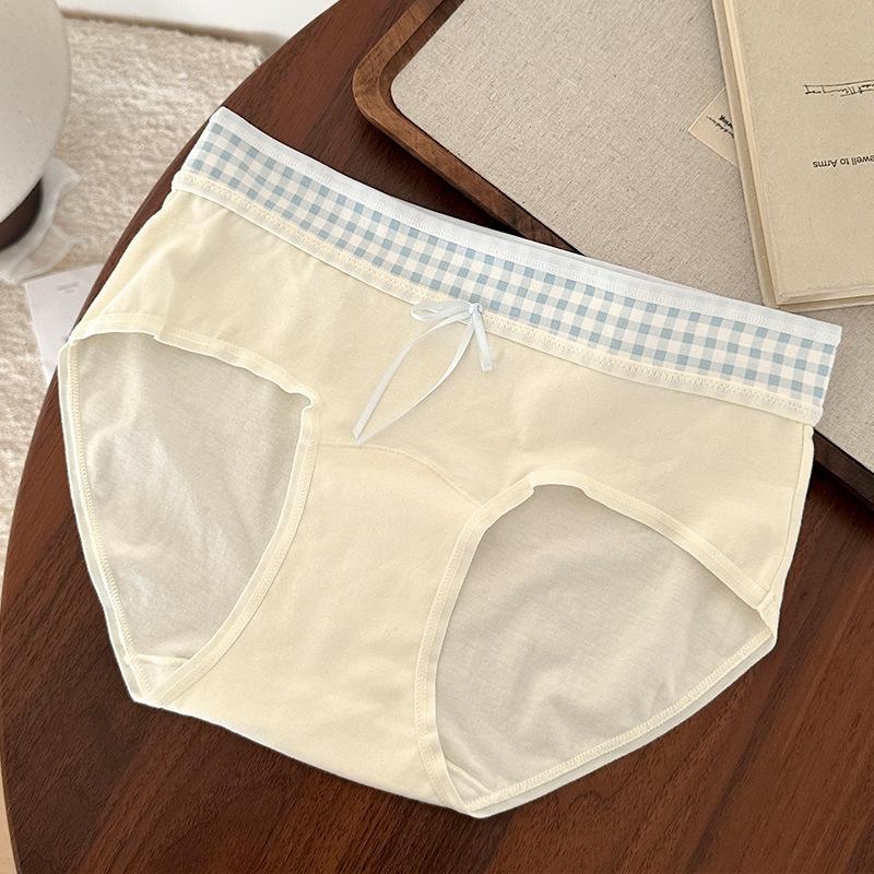 Class A bacteriostatic underwear girls' women's briefs, new summer thin extended crotch bow shorts