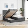 VidaXL Ottoman Bed Frame with Mattress Dark Grey 160x200cm Fabric, Bed Frame, Upholstered Bed Frame, Bed Frame 3313665