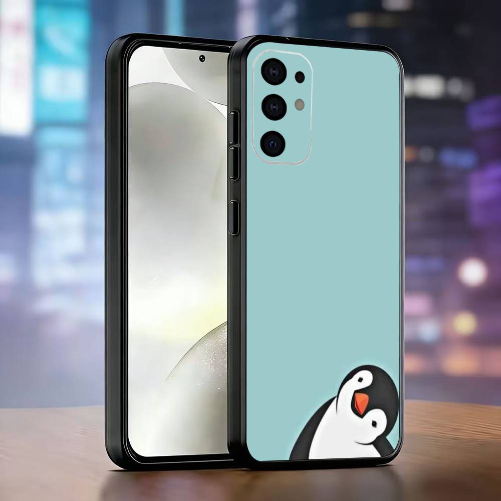 Pinguin Kawaii Niedlich Cartoon Handyhülle Für Samsung S25,S24,S21,S22,S23,S30,Ultra,S20,Plus,Fe,Weiche Silikon Schwarze Abdeckung