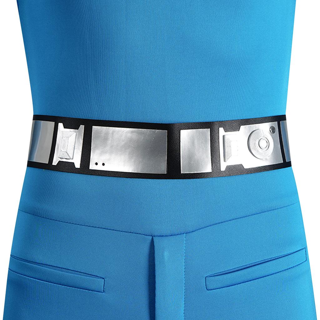 Fantastic Four: Blue Flame Pattern Superhero Costume, New Movie Character Cosplay Jumpsuit, Halloween Bodysuit for Adults, Source Factory