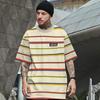 Men's Striped Short Sleeve T-shirt, 3D Printed, Oversized, Everyday Casual, Loose Shirt, Comfortable and Cool for Summer