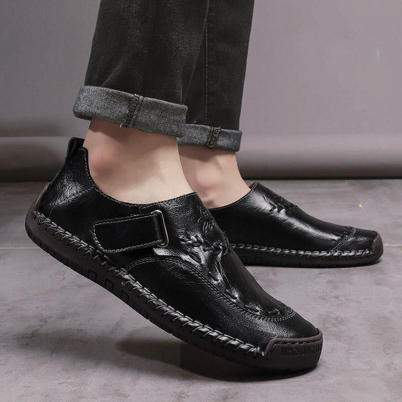 

2025 Amazon men s handmade men s shoes new British style casual men s leather shoes one 2025 men s shoes 38 чёрный