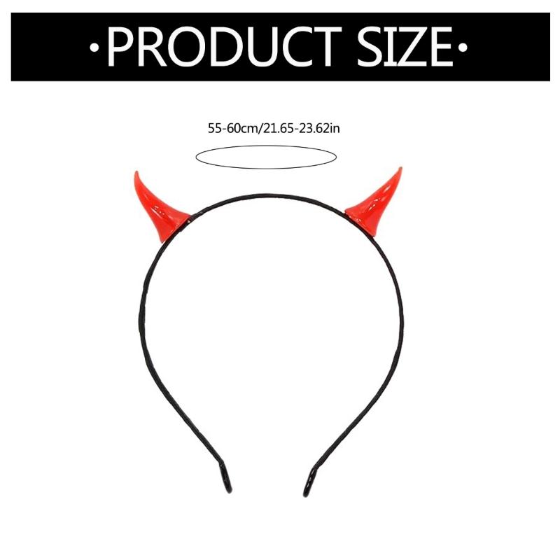 Devil Horns Headbands Personality Party Headpiece Halloween Children Headwear for Costume and Daily Wear