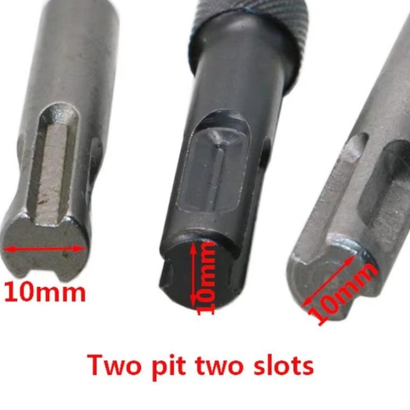 3PC Two Pits Two Slots SDS Internal Hexagonal Extension Sleeve Electric Hammer Impact Drill Bit Conversion Joint Tool Set