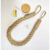 1pc Rustic Hemp Rope Paper Towel Holder Solid Wood Construction Space-Saving Storage for Face Towels.