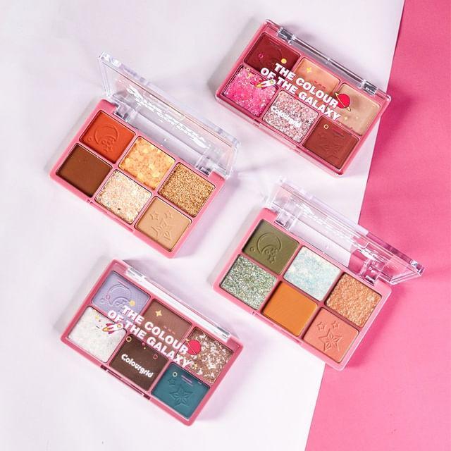 Colourgrid - The Stars 6-färgers ögonskuggspalett - 3 Typer