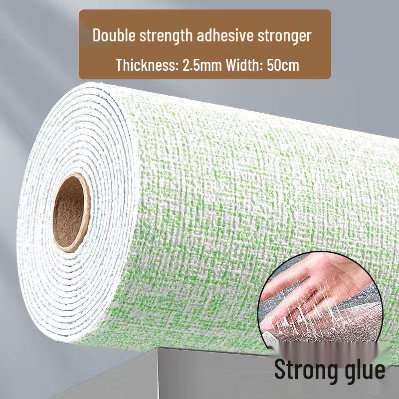 3D Linen Self-Adhesive Wallpaper: Waterproof, Moisture-Proof, Anti-Mold Wall Stickers for Bedroom Renovation
