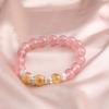 Bracelet Strawberry Crystal Huangta Crystal Double Pin Crystal Bracelet Versatile Fashion Fresh and Sweet Douyin Explosion