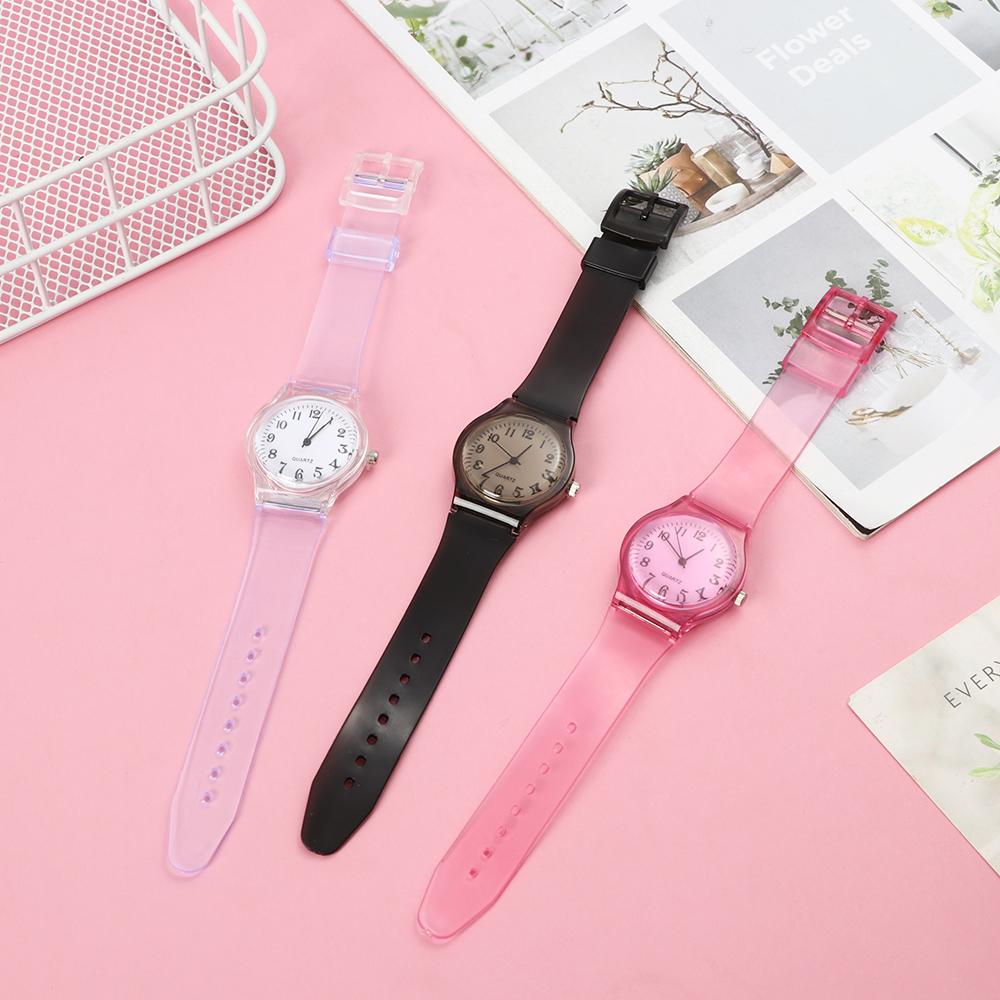 Eco-friendly Gifts Women Silicone Wristwatch Candy Wrist Watch Jelly Quartz Watch Student Clock