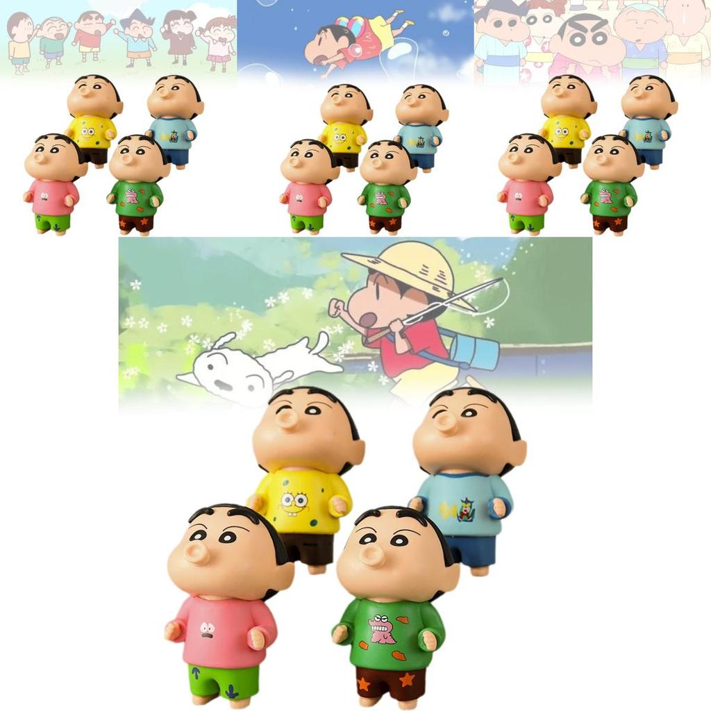 Entzückende PVC Shin-chan Figur Sammlerstück Niedlicher Cartoon-Charakter Ausstellungsstück Set