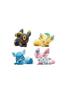 BANDAI Bikkura Tamago Eevee Friends Figure Collection Bath Ball Bathing Agent Set 5