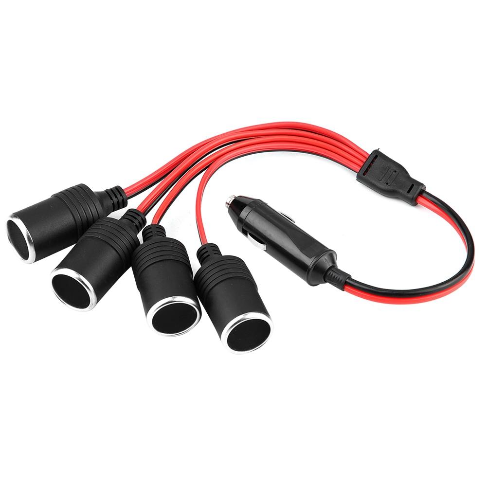4 Way Car Cigarette Lighter Splitter 180W High Power Adapter with for Car RV SUV Truck Racing Car ABS Housing Professional
