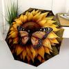 1pc Sunflower & Butterfly Automatic Opening and Closing Umbrella - Suitable for Various Occasions, Outdoor Activities, Lightweight and Durable Au