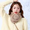 Women's  And Winter Fashion Scarf Thickening Warm Plus Ball Scarf Plush Scarf