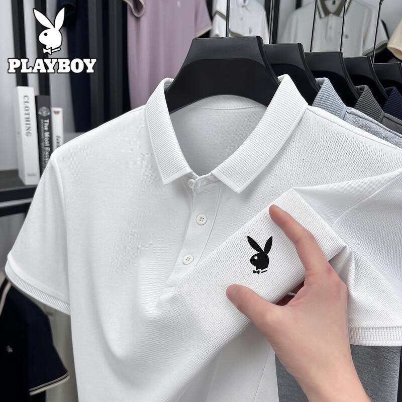 

PLAYBOY Men s Summer Short-Sleeve Polo Shirt 3XL