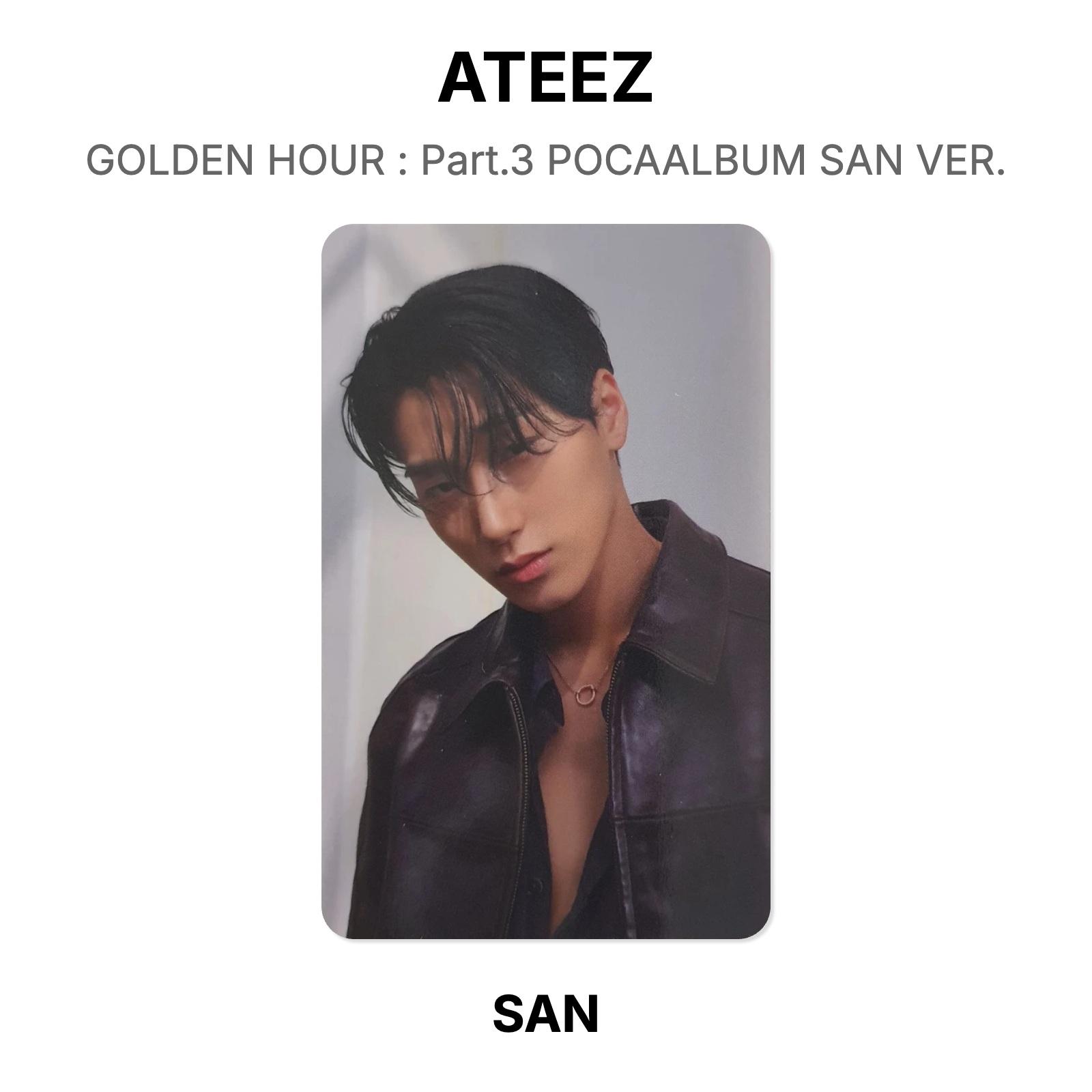 ATEEZ GOLDEN HOUR : Part.3 POCAALBUM SAN VER. Official Photocard SAN 03