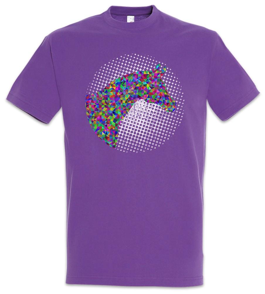 

Colored Horse Head T-Shirt Toon Cartoon Comic Look Dance Techno Raver Rave 4XL