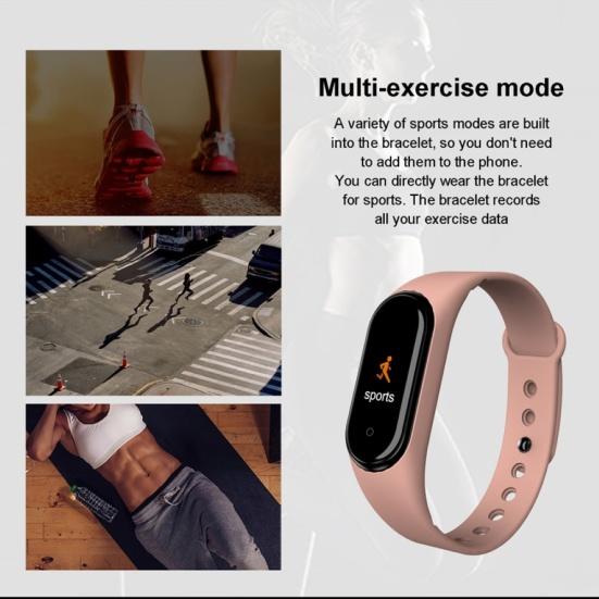 M4-WK Sleep Heart Rate Monitoring Step Counter Bluetooth-compatible Sport Smart Bracelet