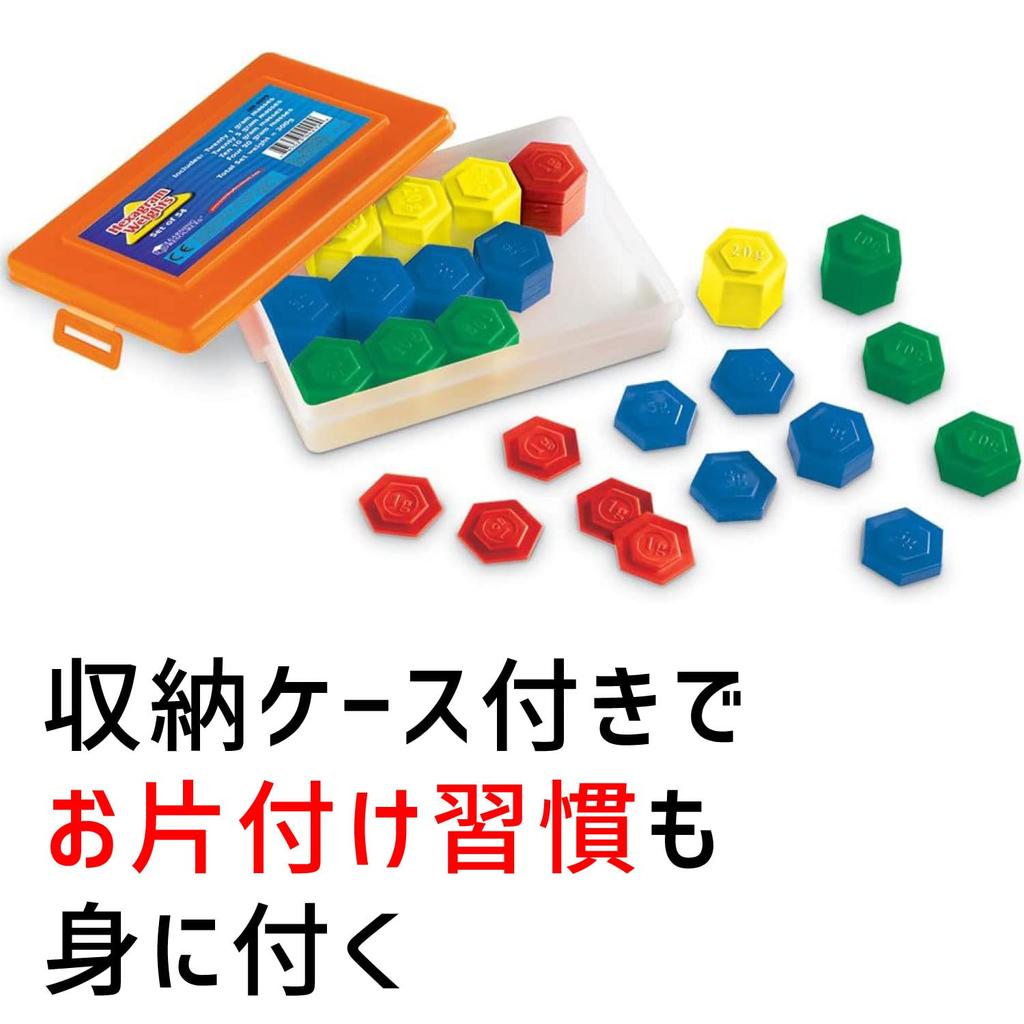 Learning Resources Math Teaching Material Hexagonal Weight Set, 54 Pieces, LER4292 (Authentic Product)