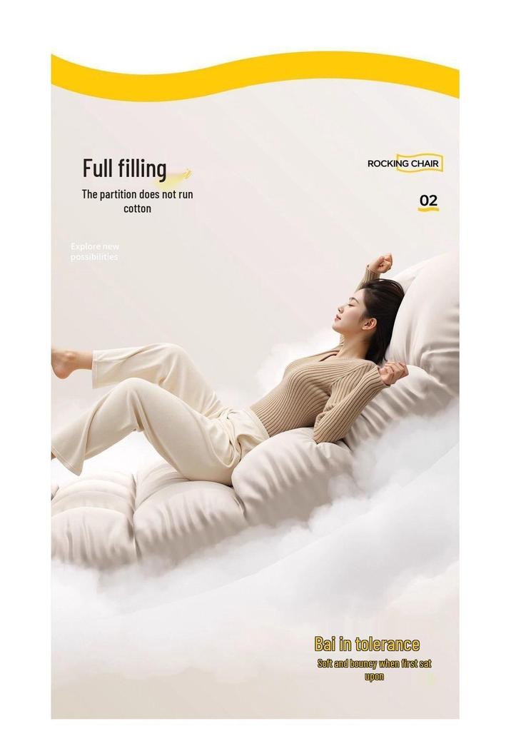 Double Rocking Sofa Chair: Comfortable Lazy Chair for Office, Bedroom, Balcony, Living Room - Perfect for Midday Naps and Leisure.