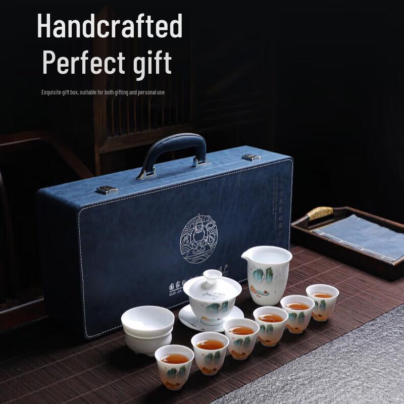 

Tuopai High Mountains & Flowing Water 10-Piece Ceramic Tea Set