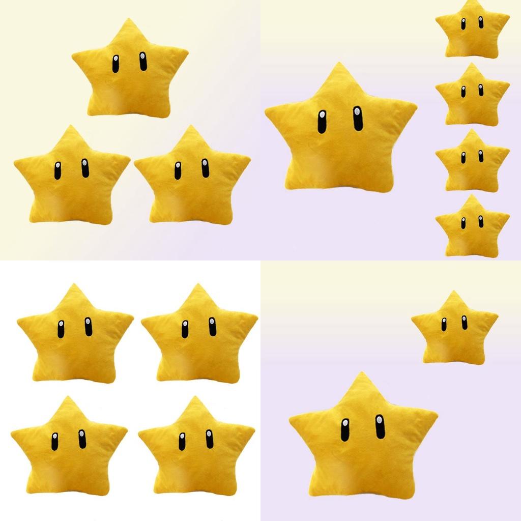 Super Mario Yellow Star Plush Toy 30cm Short Furry Figure