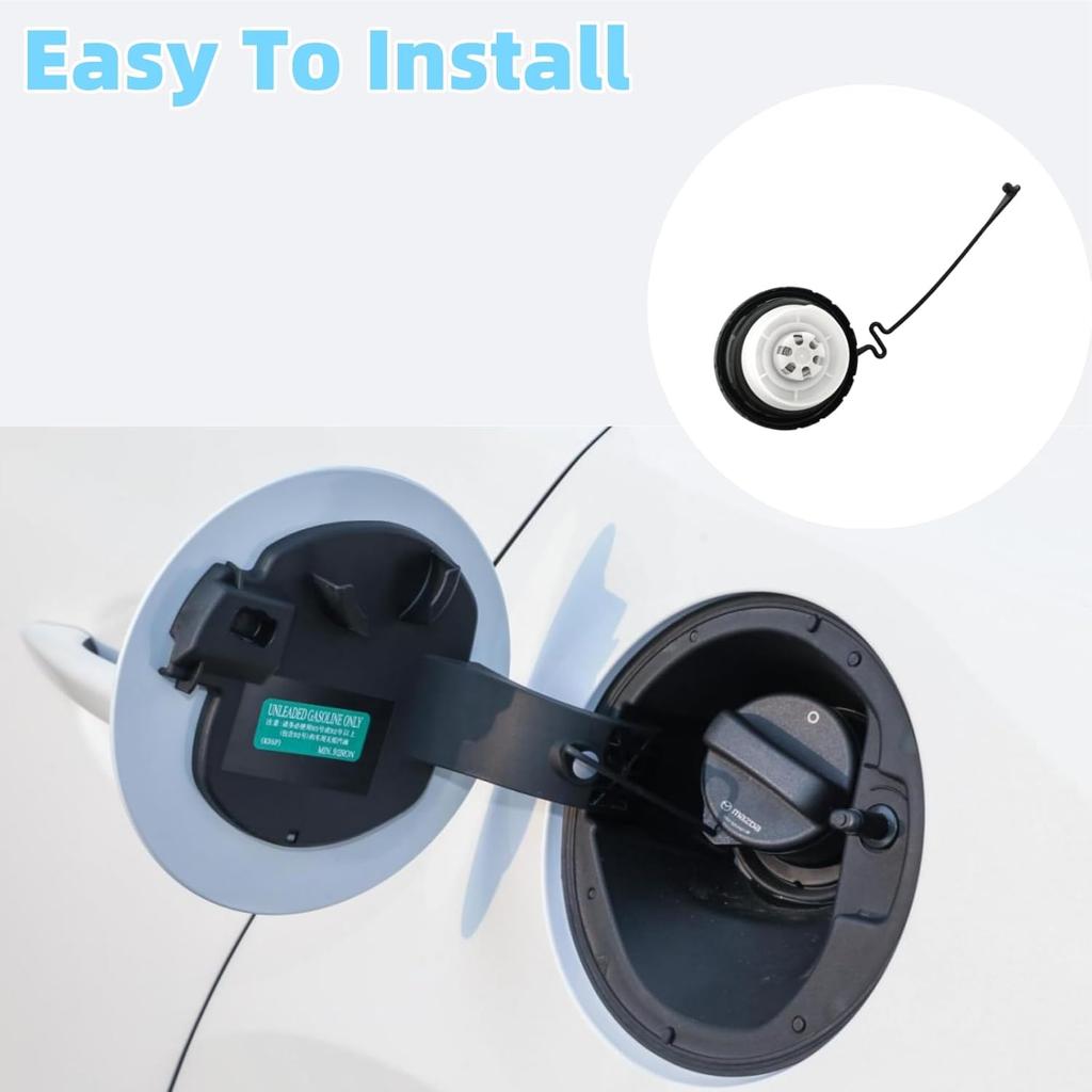 Fuel Tank Filler Cap, Gas Cap Compatible with Mazda 3 2004-2009 for Mazda 5 2006-2010, Replace BNYF-42-250 BNYF42250