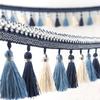 1 metro Pizzi con Nappe Colorati Tessuto per Cucito Nastri Nappine Frange di Cotone per Fai da Te Abbigliamento Tende Tovaglia Decorazione Casa