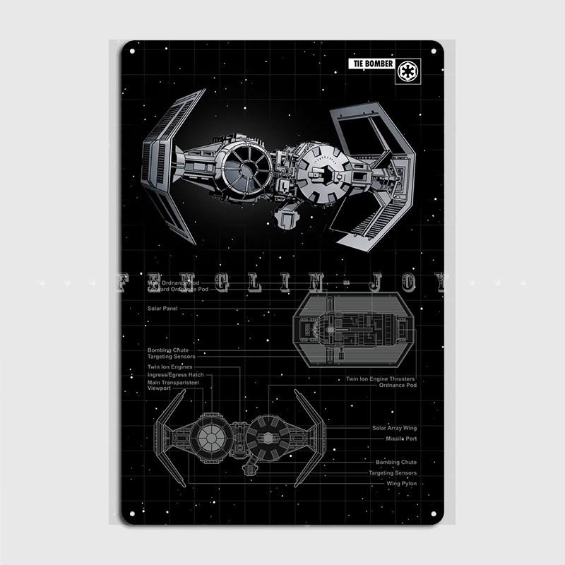 

Tie Bomber Poster Metal Plaque Pub Living Room Personalized Wall Decor Tin Sign Poster