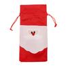 Christmas Wine Bottle Set Party Table Decor Wine Bottle Cover Red Velvet Dress Santa Claus Costume New Years Dinnerware Decor