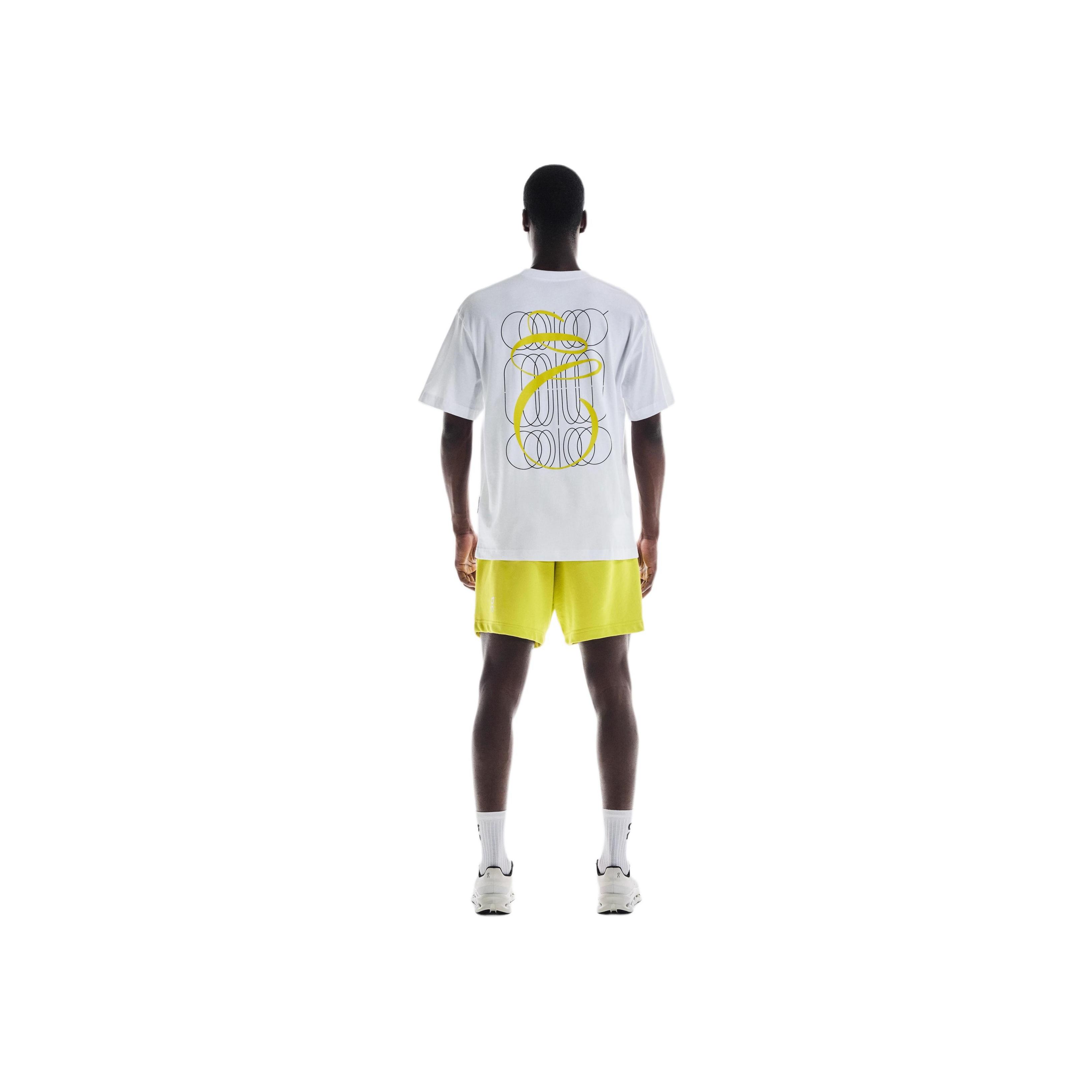 

On Club-T Graphic Logo Loose Fit Drop Shoulder Short Sleeve T-Shirt Men Tops White Lime 1MF11842929 S