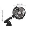 USB Car Fan Rechargeable Fan Portable Rechargeable Powerful 3 Speed Suction Cup 360 Adjustable Ventilating Air Circulation For