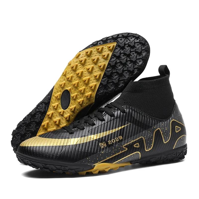 Neue Herren Fußballschuhe Hochwertige Rutschfeste Fußballschuhe für Ultraleicht Hoher Knöchel Outdoor Sport Sportschuhe Innenbereich Futsal Rutschfest