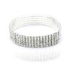 Elegant Full Diamond Bracelet: Ultra Shiny, Elastic Anklet/Bracelet - 1-5 Row Options for Birthdays, Weddings, and Parties