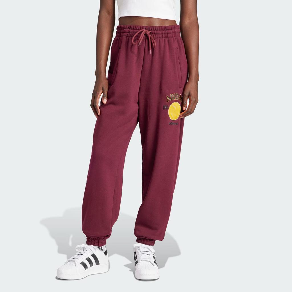 adidas Originali Pantaloni Jogger Moomin in Maglia Ricamata Pantaloni Sportivi Jogger da Donna Viola Scuro IL2449
