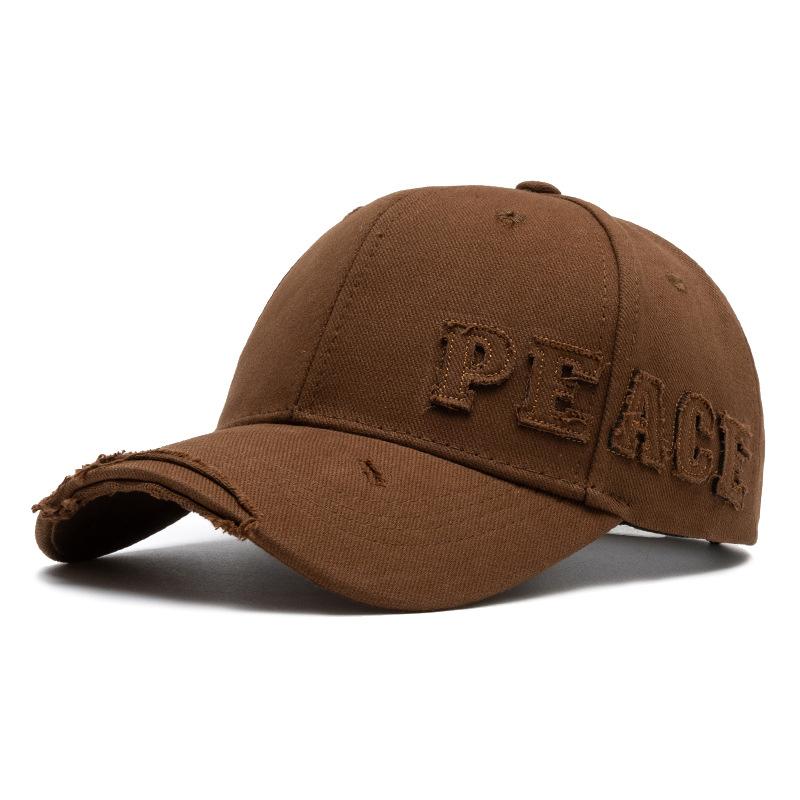 Hole Embroidered Letter Baseball Cap Spring Autumn Cap Unisex Outdoor Sunscreen Hat For Men Women