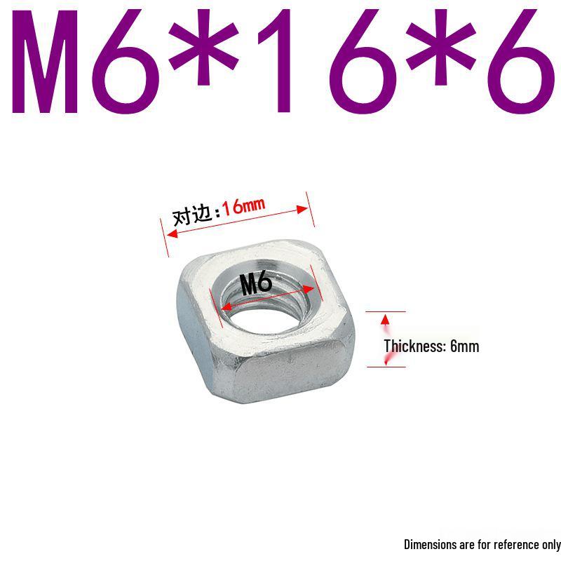 Galvanized Thin Square Nut Cap M4-M16